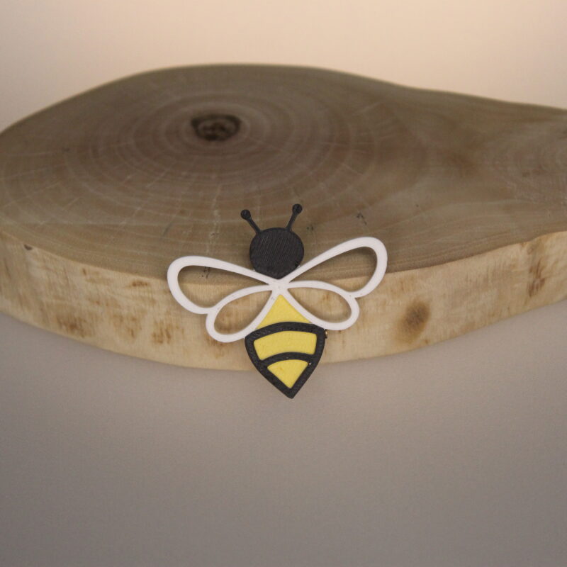 Broșă "Bzzz" – Albina stilistica printata 3D