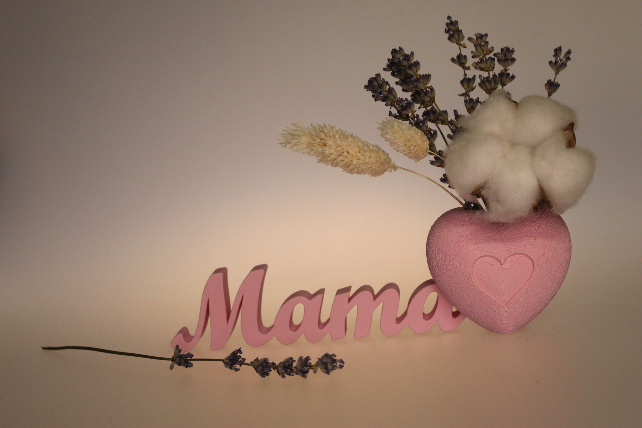 "Gând pentru Mama" – Vază Inimă Integrată 3D - imagine 4