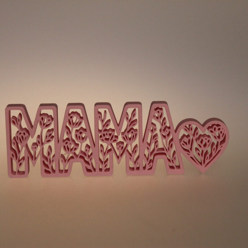 Decor „MAMA” – Simbolul Recunoștinței Printat 3D